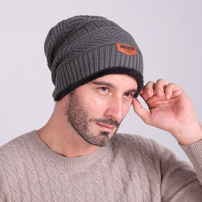 Зимние шапки для мужчин, шапка для волос, осенняя и зимняя бархатная теплая вязаная шапка, Мужская Уличная шапка, шапка в стиле хип-хоп