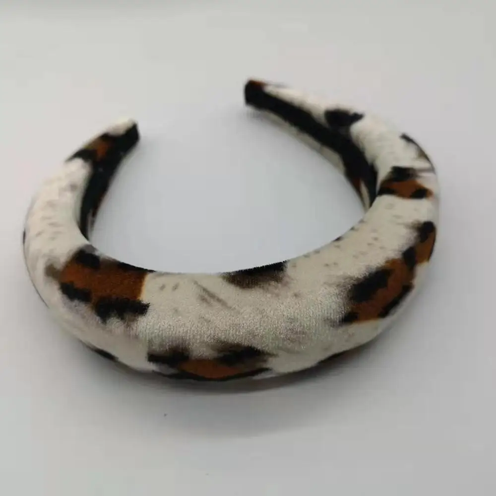 Коричневый 20pcs/lot zebra print animal print knot headband pink leopard fashion girls new year gift hairband bows for women accessories - Цвет: Коричневый