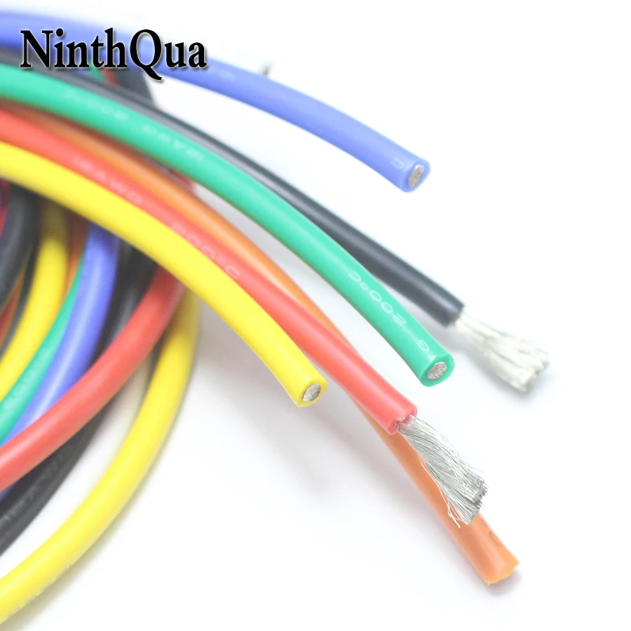 Термостойкий силиконовый провод 12AWG 13 14 15 16 17 18 20 22 24 26 28 30 AWG высокая температура 200