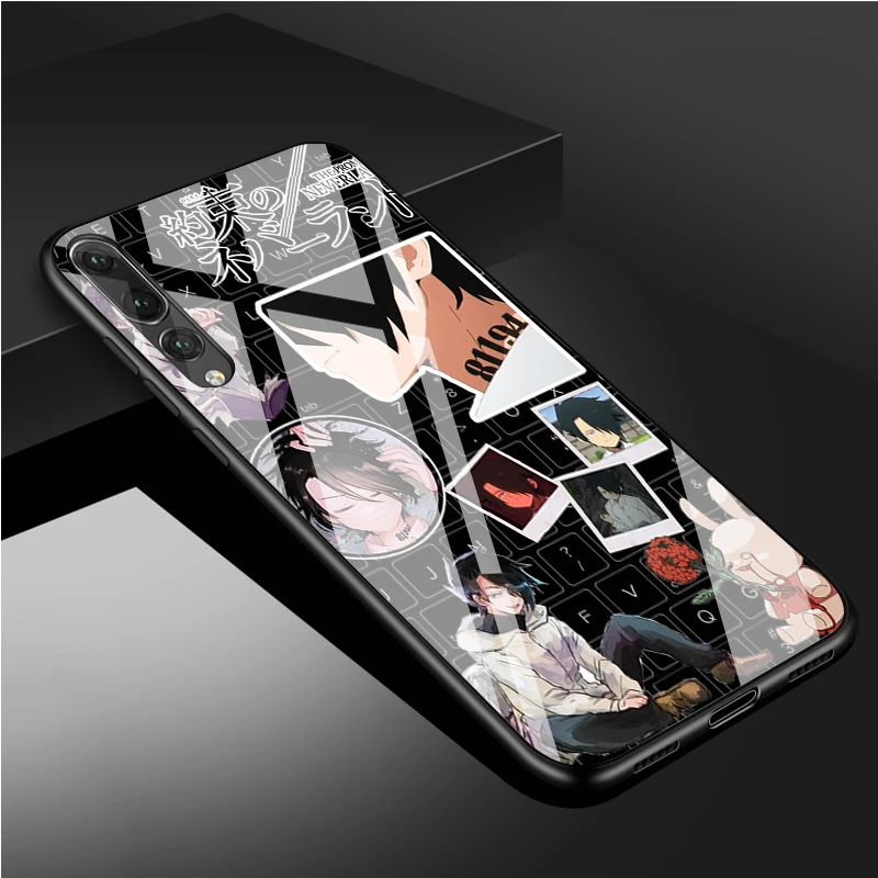 The Promised Neverland anime Tempered Glass Phone Case For Huawei P20 P30 P40 P40 Lite Pro Psmart Mate 20 30 Cover Shell huawei snorkeling case