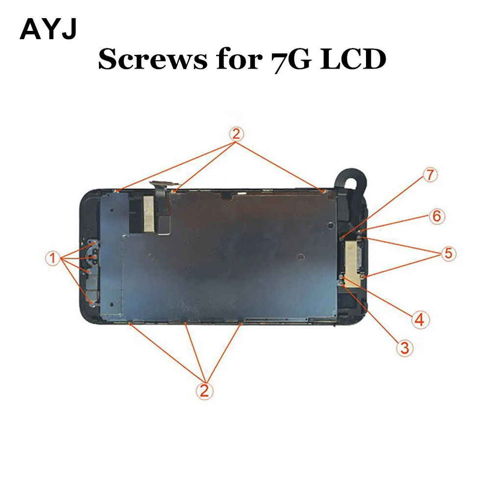 100pcs for iPhone 7 screws Bolt Inner Display home Button Fix Screws Replacement Repair Parts | Мобильные телефоны и