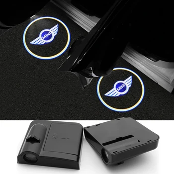 

2PCS Wireless Led Car Door Shadow Light Welcome Light Step Lights for Mini Cooper Countryman R56 R50 R53 F56 F55 R60 R57