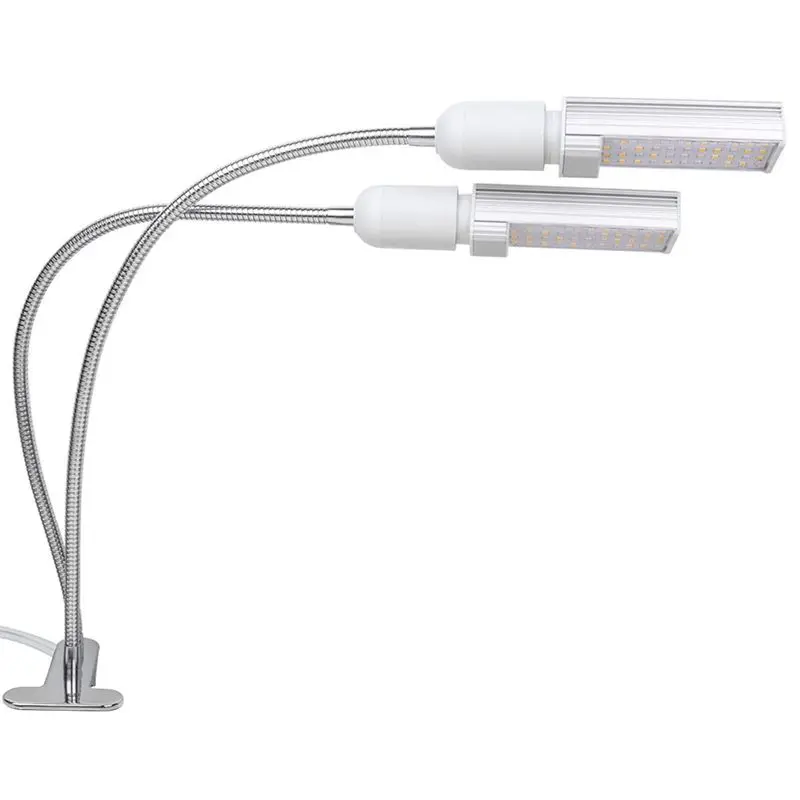 

BMBY-Led Grow Light For Indoor Plant, 45W Sunlight Full Spectrum Grow Lamp, Dual Head Gooseneck Plant Light With,Double Switch,