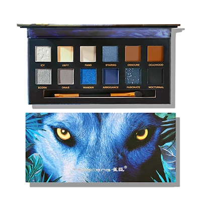 Music Rose Explorer 12 Colors Eye Shadow Pallete Matte Animal Eyeshadow Piglet Tiger Ice Wolf Crocodile No Fly Powder Cosmetic - Цвет: 4