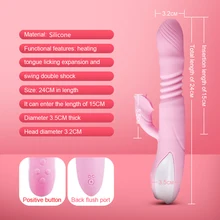 Gode Rotating Thrusting Dildo Vibrator Oral Sex Tongue Licking Toy G Spot Clitoral Stimulate Massager Sex Vibrator Toy for Woman Gode Rotating Thrusting Dildo Vibrator Oral Sex Tongue Licking Toy G Spot Clitoral Stimulate Massager Sex Vibrator Toy for Woman