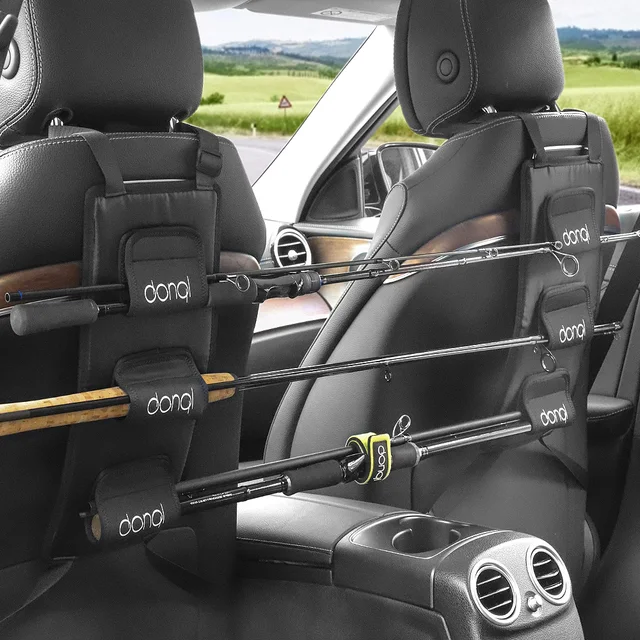 US $17.97 DONQL Fishing Rod Holder For Car Backseat Portable Fishing Pole Tie Straps Rack Universal Bracket F