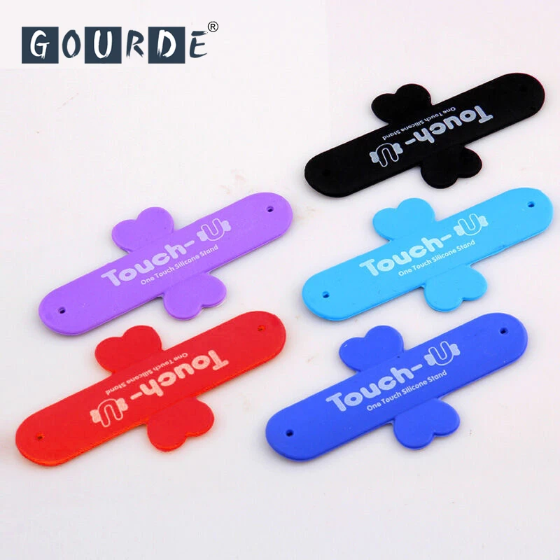 Gourde 3Pcs/5Pcs/10Pcs Touch U Mini Silicone Holder For iPhone X 6 7 8 Universal Portable phone holder for Samsung Huawei Xiaomi | Мобильные