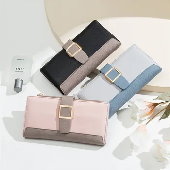 

2020 New Purse Female Long Simple Zipper & Hasp Ladies Wallet Clutch womens wallets