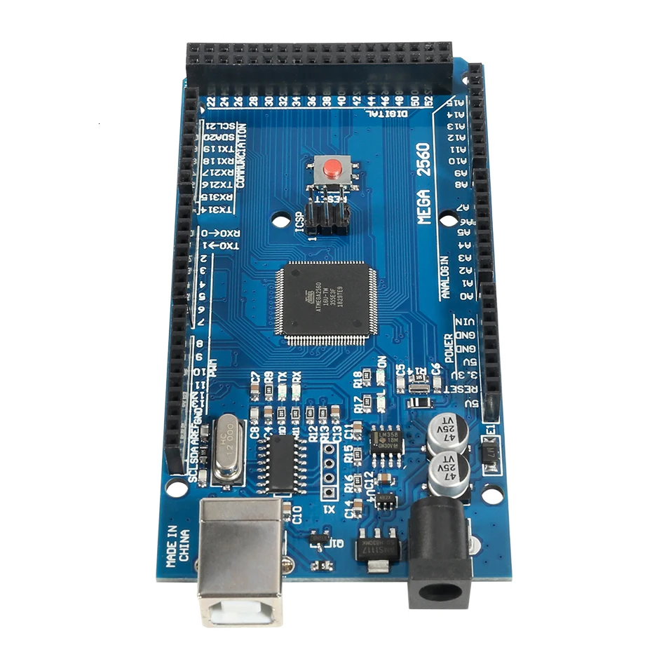 Плата MEGA2560 Mega 2560 R3 REV3 ATmega2560 16AU CH340G высококачественный линейный USB кабель