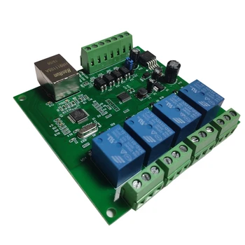 

LAN Ethernet RJ45 TCP/IP WEB Remote Control Board with 4 Channels Relay UDP W5500 Networking Controller