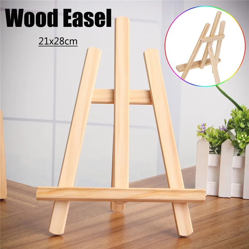 44/55/64/75CM High Hard Pine Standing Natural wood easel Frame wooden  stander Craft Special Art Supplies