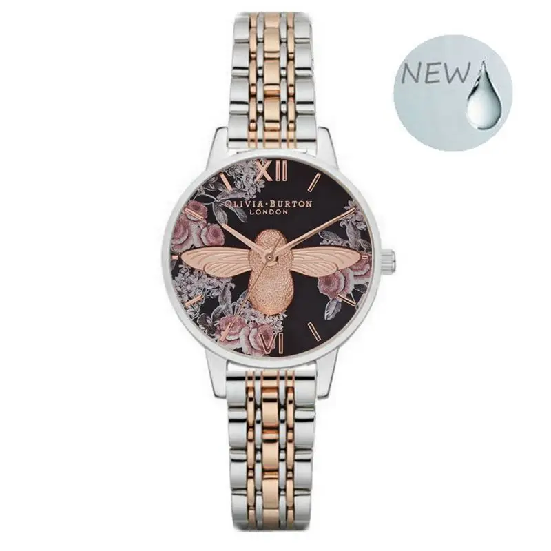 

Small Light Bee Little Daisy Watches Women Set Auger Stainless Steel Quartz Watch