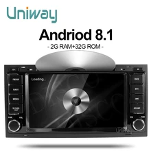 Uniway android 8,1 автомобильный dvd gps Навигатор Радио для vw Touareg 2002-2007 gps навигация