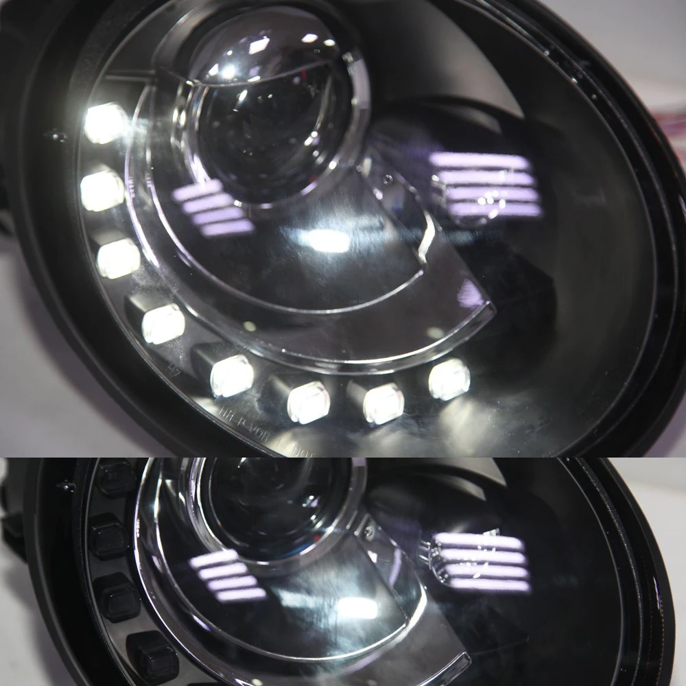 2 шт. светодиодный головной фонарь для Volkswagen Beetle 1998-2005 год светодиодный головной светильник Передний фонарь в сборе с дневным ходовым светильник