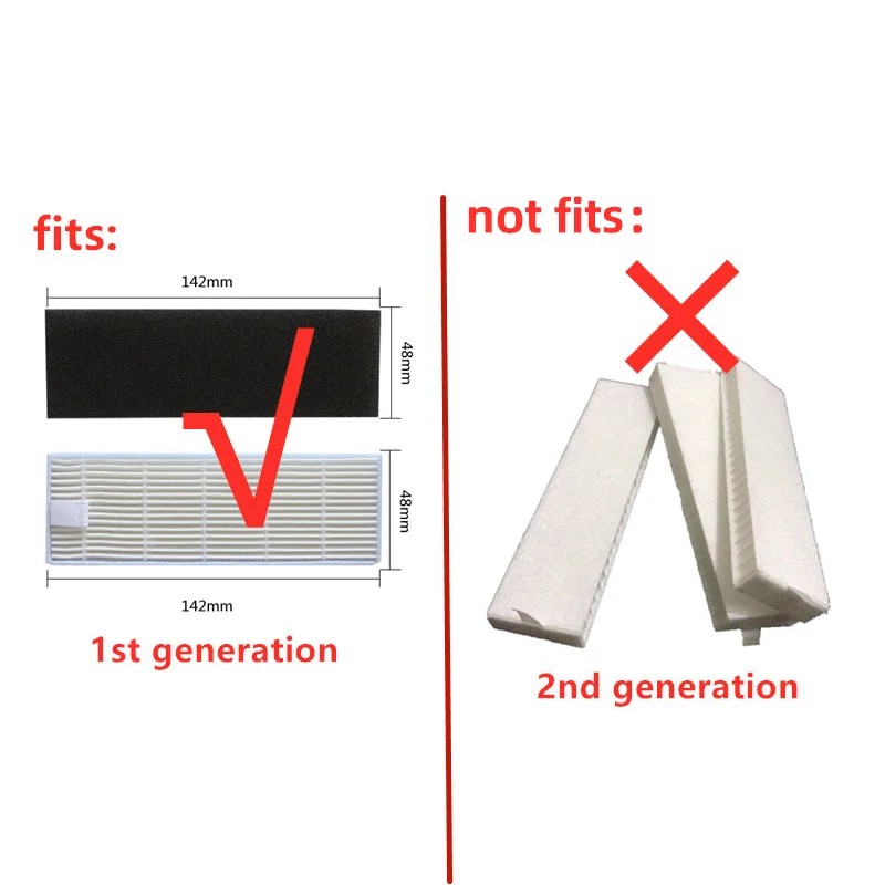 iLife A7 A9S V8 V8s X750 X800 X785 V80 L100 Silvercrest SSR1 SSRA1 Rubber Main Side Brush Hepa Filter Replacement Parts