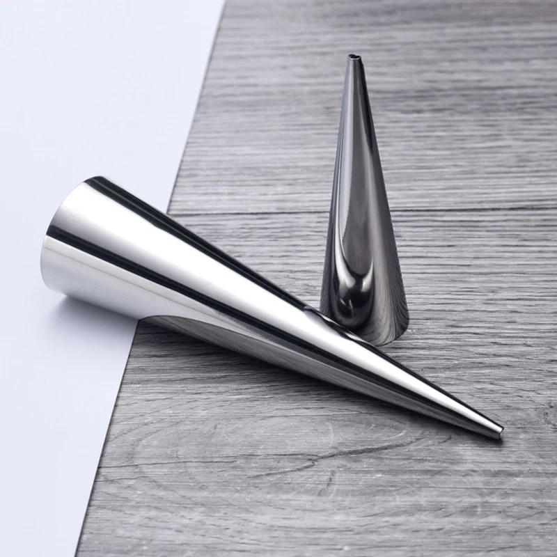 

12/24pcs Conical Stainless Steel Large Screw Croissant Tool Baking Pastry Cones Shape MYDING