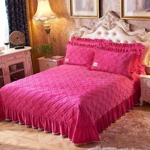 40 флисовое стеганое покрывало, покрывало для кровати, комплект для кровати King, queen, размер кровати, покрывало для матраса, наволочка, наволочка, colcha de cama - Цвет: 5