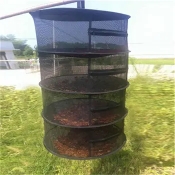 

Creative Hot Collapsible 4 Layer Mesh Dry Net Multifunctional Hanging Herbal Bud Plant Clothes Drying Rack New Arrival