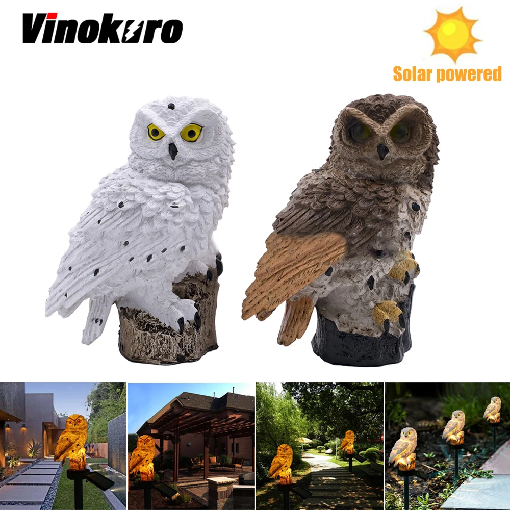 

LED Solar Power Light Owl Garden Lamp Outdoor Lawn Lighting Waterproof Decorative Landscape Lamps Solar Ground Plug Lights