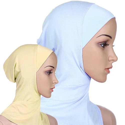 Трендовые женские мусульманские хиджаб из Джерси шарф платок femme размер плюс хиджабы исламские шали одноцветные Модальные платок для женщин