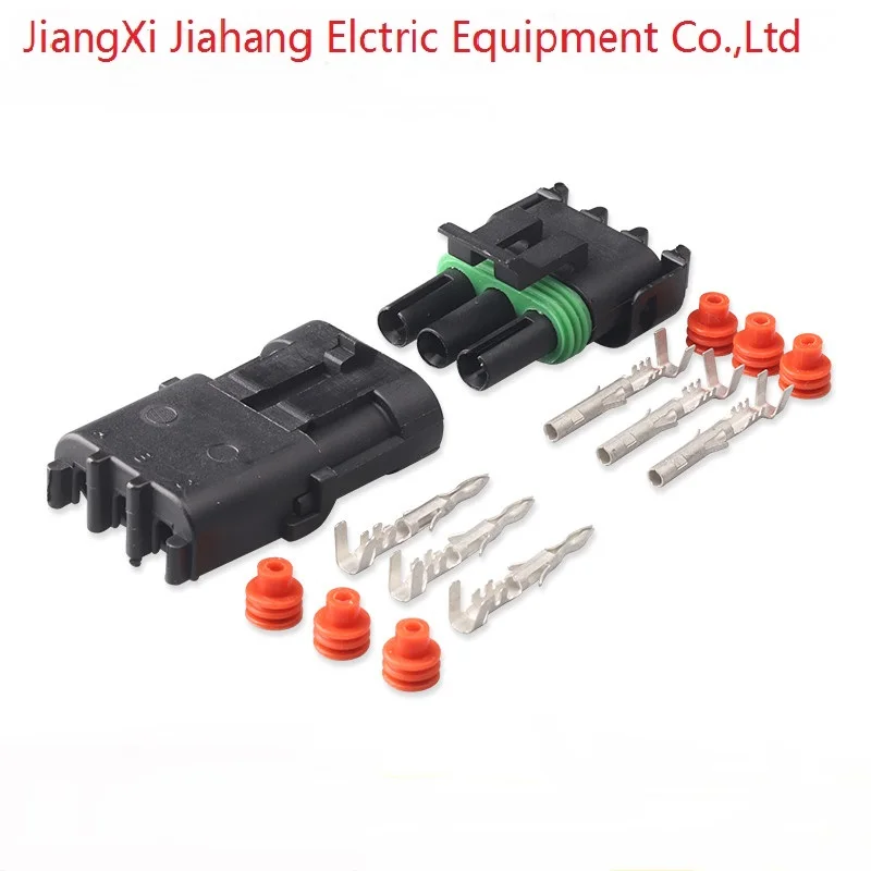 

12010717 12015793 Free shipping 200sets DJ3031Y-2.5-11/21 3Pin AMP Car Electrical Wire Connectors for VW,BMW,Audi,Toyota,