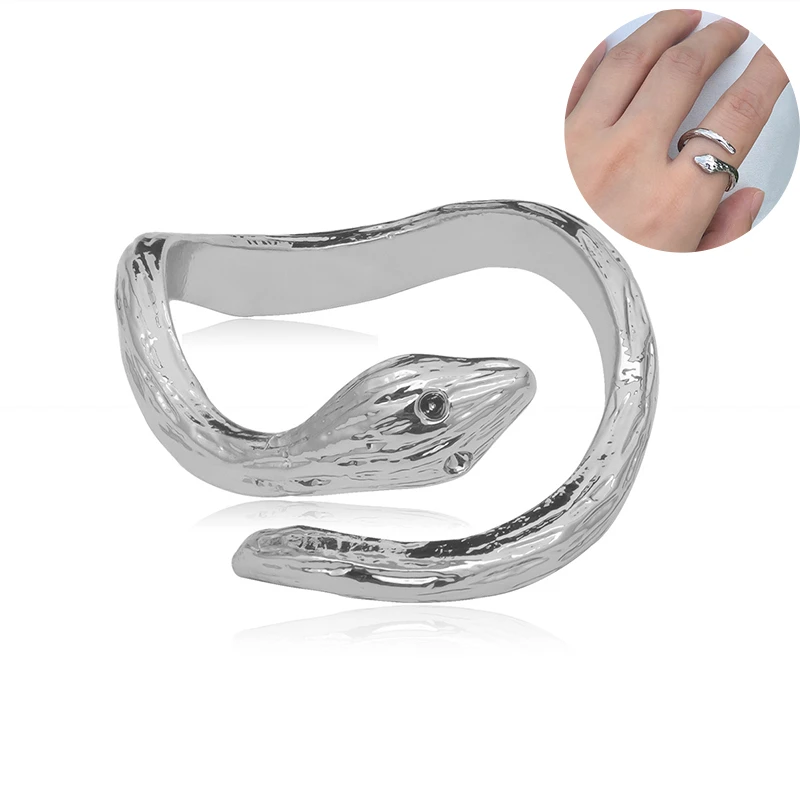 R1100-2-Ring Youvanic персонализированные тонкие цепи ожерелье с медальоном в виде змеи для женщин панк ключицы колье ожерелье шеи воротник модные украшения 2405 - Окраска металла: R1100-2-Ring