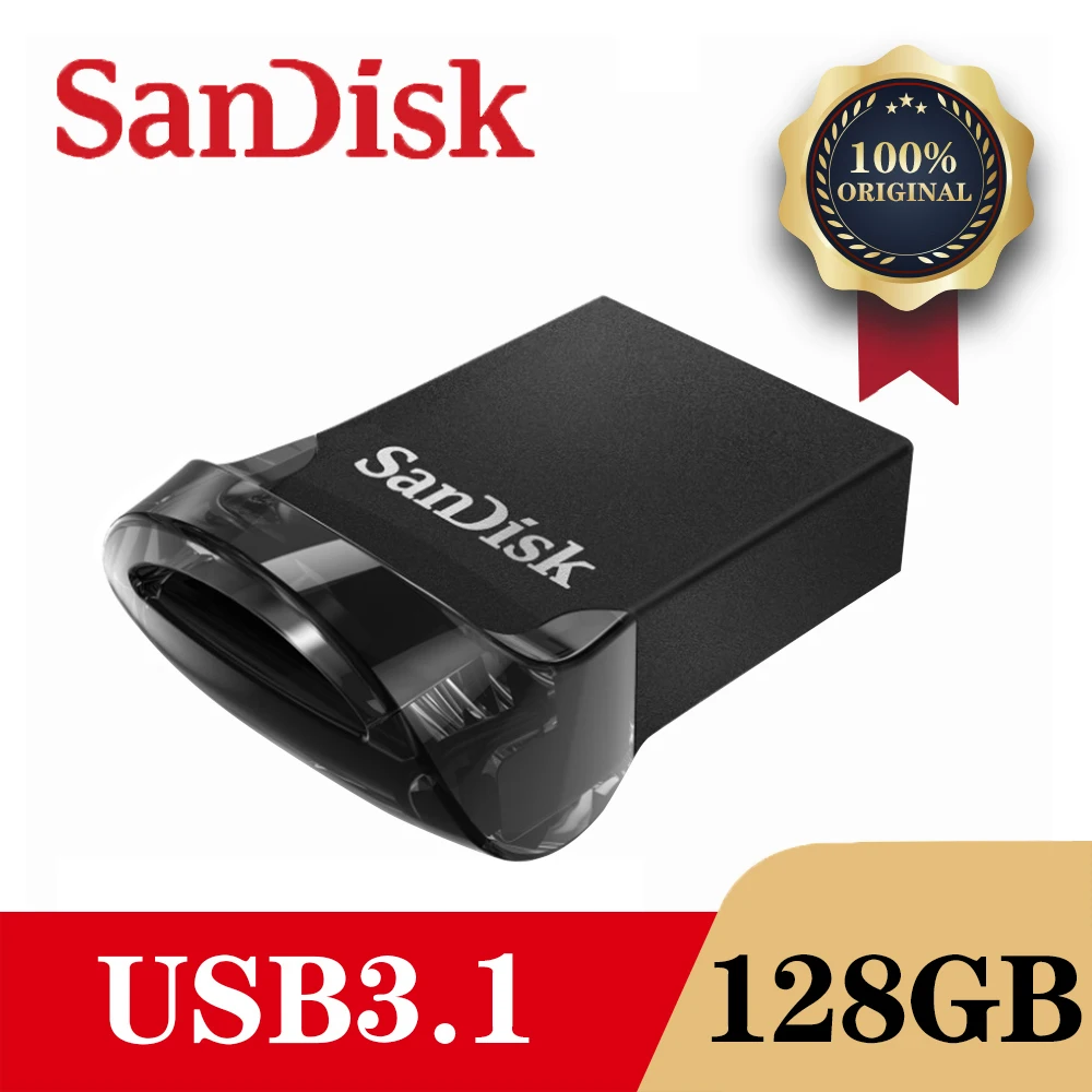 SanDisk CZ430 USB 3,1 флеш-накопитель 128 Гб 64 ГБ 32 ГБ флеш-накопитель крошечная Флешка карта памяти устройство для хранения флэш-накопитель