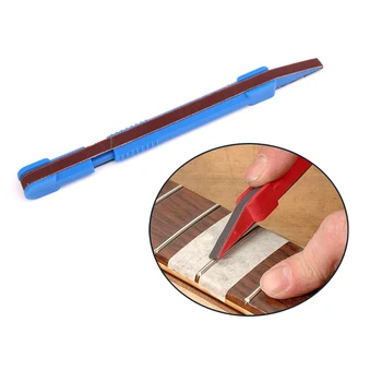 

Guitar Bass Fret Sanding Detailer Kit Fretboard Polishing Repairing Tool Fretwire File Musical Instrument Accessiories Black