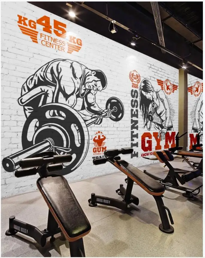 CustomGymmuralswallpapers3dmuralwallpaperforwalls3dModern
