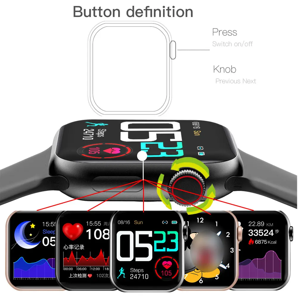T200 часы 5 IWO12 Bluetooth Смарт часы 1,4 '320*320 разрешение PPG Smartwatch для Apple IOS Android телефон частота сердечных сокращений PK IWO 11
