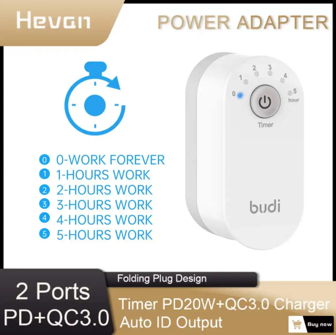 Зарядное устройство Budi PD 38 Вт QC 3 0 18 с фиксированным таймером | Мобильные телефоны