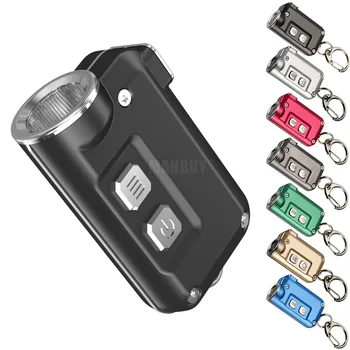 

2020 NITECORE TINI Metal Keychain Light Built In Battery USB Rechargeable KeyButton Mini Flashlight Outdoor Search Free Shipping