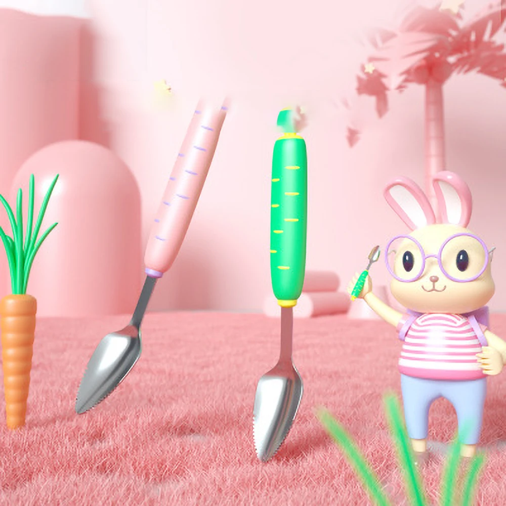 Baby Spoons Feeding Dishes Tableware for Children Flatware Cutlery Spoon Silicone Tools-for-patchwork Lot Soup Ladle