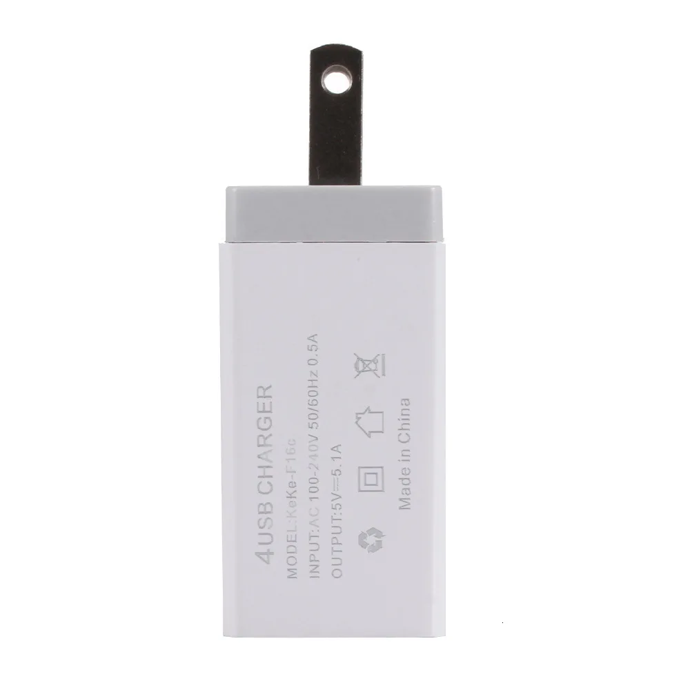 5.1A 4 порта USB зарядное устройство адаптер дорожное настенное зарядное устройство мобильный телефон быстрое зарядное устройство для iPhone X 8 6s Plus для samsung смартфон