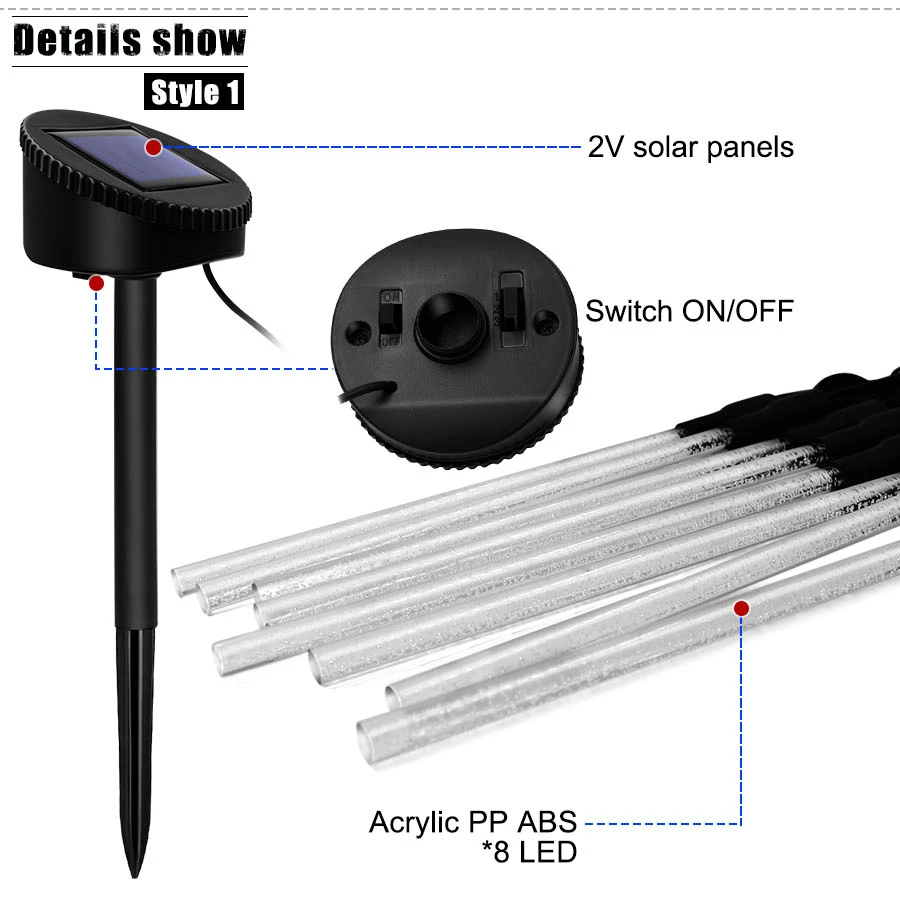 Светильник на солнечной батарее, ламповый светильник s, акриловый пузырьковый светильник, дорожка для лужайки, ландшафтное украшение, садовая палочка, ночник, светильник, набор ламп