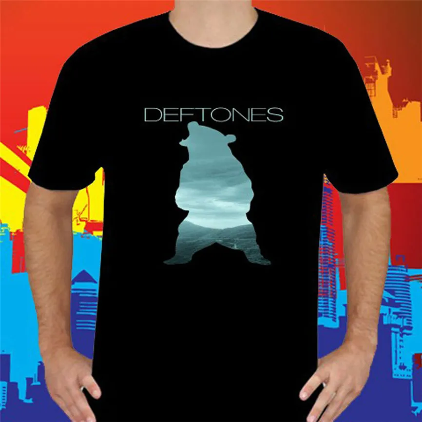 New Deftones Bear Logo Metal Rock Band Men'S Black T-Shirt Gift Funny Tee Shirt | Мужская одежда