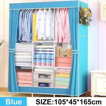 

New Multifunction Wardrobe Fabric Folding Cloth Closet Cabinet DIY Assembly Easy Install Reinforcement Cloth Wardrobe Closet