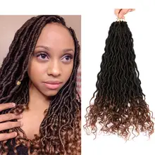 DAIRESS 1" Богиня Локи крючком волосы с кудрявыми концами искусственные локоны в стиле Crochet волосы дредлок синтетические волосы для наращивания крючком косы