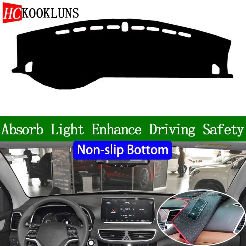 For Hyundai Tucson 2019 Non-slip Bottom Dashboard Cover Car Decals Stickers Interior Accessories | Автомобили и мотоциклы