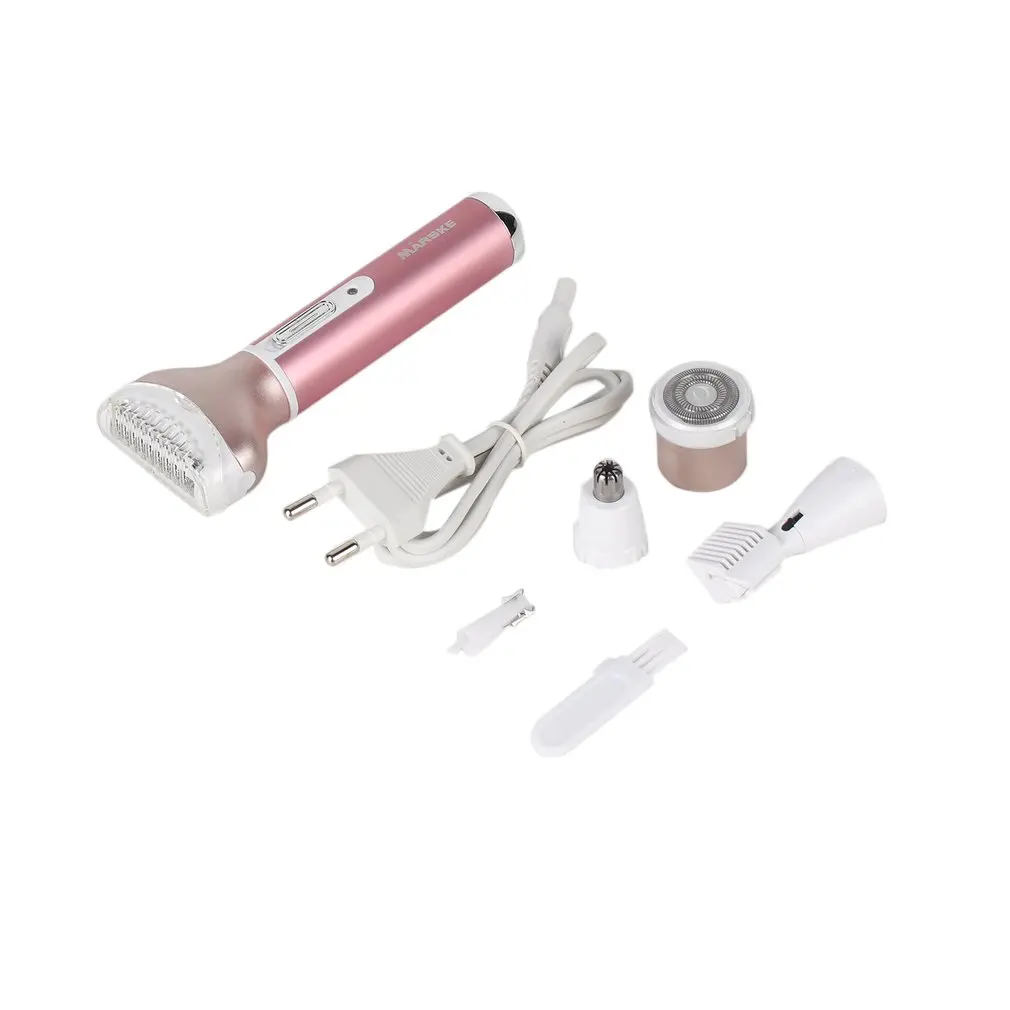 

Multifunctional 4 in 1 Hair Remover Electric Epilator Hair Shaver Painless Portable USB Epilator Nose Beard Eyebrow Trimmer
