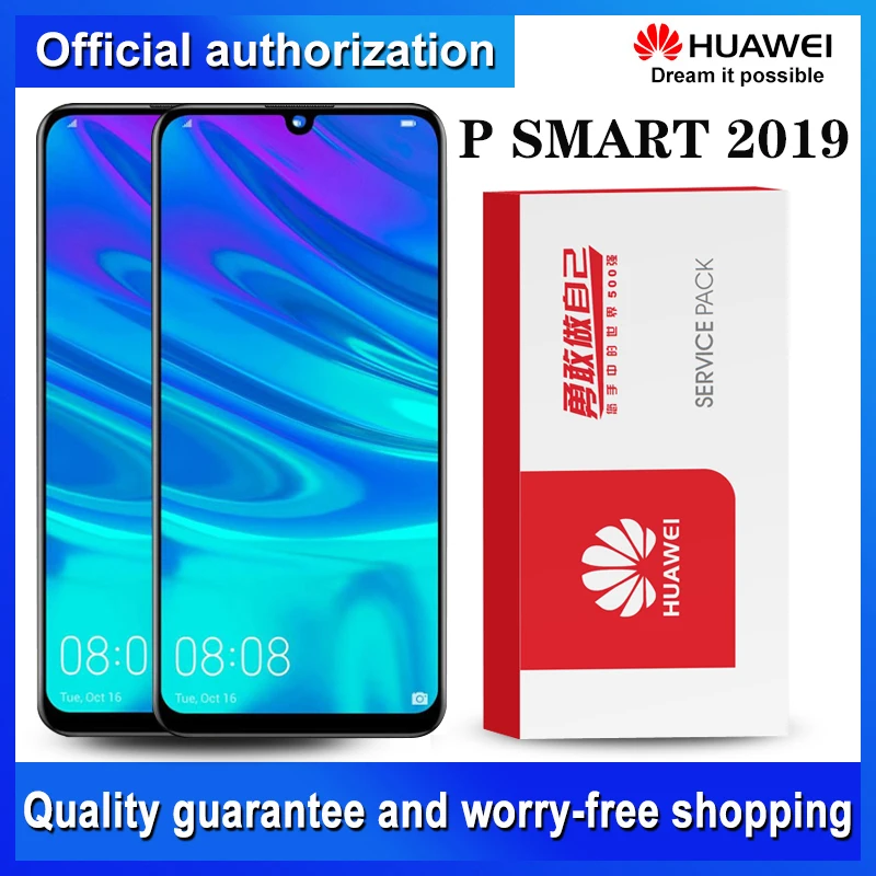 Оригинальный 10-дюймовый сенсорный дисплей с рамкой для Huawei P Smart 2019 ЖК-дисплей