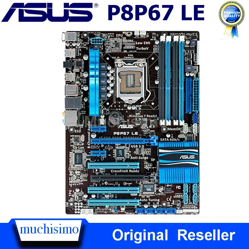 Lga 1155 Asus P8p67 Le Motherboard Intel P67 Core I7 I5 I3 Ddr3 32gb