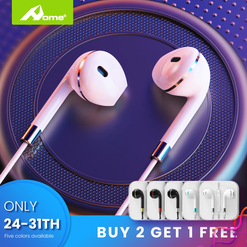 

In-ear Earbuds Earphones with Mic for iPhone 3.5mm Jack Wired Earpieces Sport Stereo Bass Music Computer Headphones