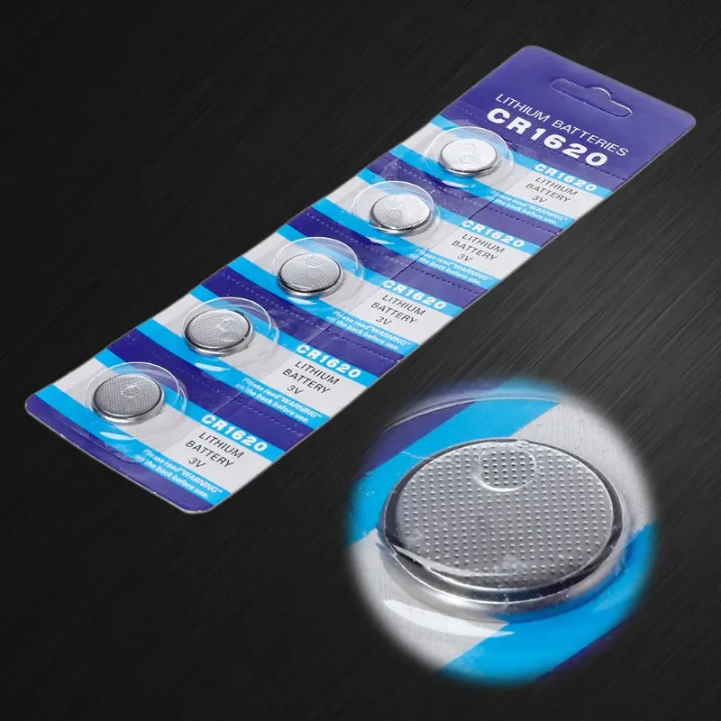 

5PCS Lithium Battery CR1620 Electronic Button Coin Cell Batteries 3VECR1620 DL1620 5009LC Watch Toy Remote CR 1620