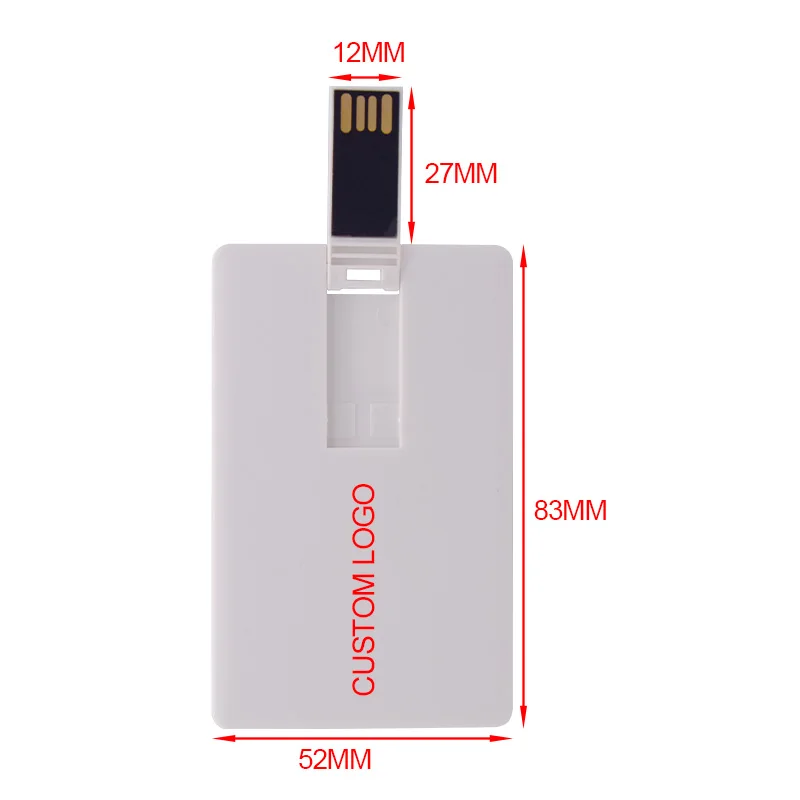 DIY логотип пластиковая белая кредитная карта Usb флеш накопитель 4 ГБ 8 16 32 64 Гб