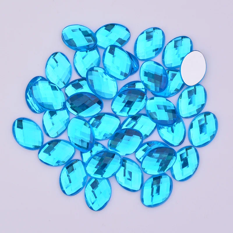 JUNAO-100pcs-18-25mm-Mix-Color-Big-Oval-Rhinestones-Flatback-Acrylic-Gems-Clear-AB-Crystals-Stones (5)