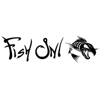 

Creativity Fish on Fishing Car Stickers Bumper Window Motorcycle Bodywork Sunscreen Cover Scratch Decal Accessories PVC17*5cm