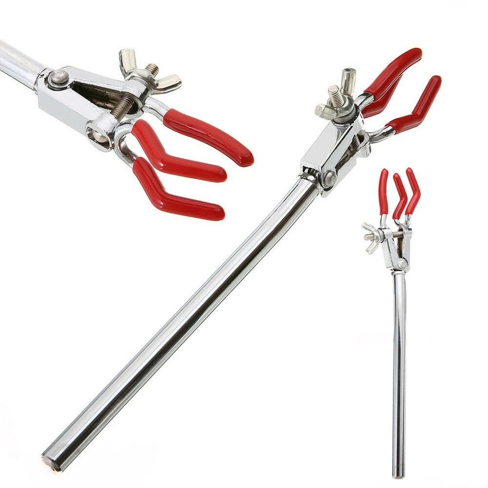 

Adjustment Small Tube Clamp Holder Three Prong Extension Flask Clip Flask Holder Test Chemistry Clamps Home Improvement