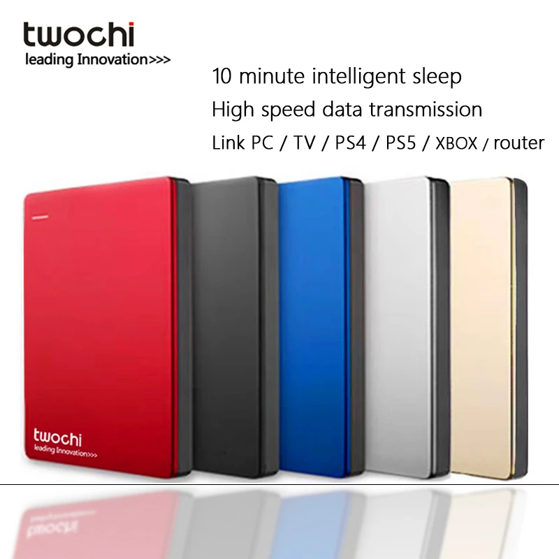 2TB 1TB TWOCHI Metal Panel+ABS Portable HDD 500GB 320GB HD Storage External Hard Drive USB3.0 Disk For PC/Mac Xbox PS4 PS5 best ssd external hard drive