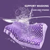 New TPE Cool Breathable Bed Pillow Protection Cervical Washable Pillows With Pillowcase For Neck Message Sleep Travel Purple 1